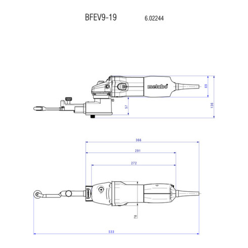 Lime à bande BFE 9-20 Set metabo, Coffret en tôle d'acier