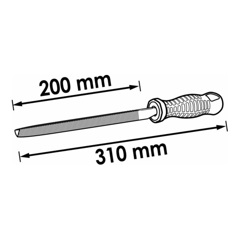 Lime d'atelier triangulaire V1788 310 mm VIGOR