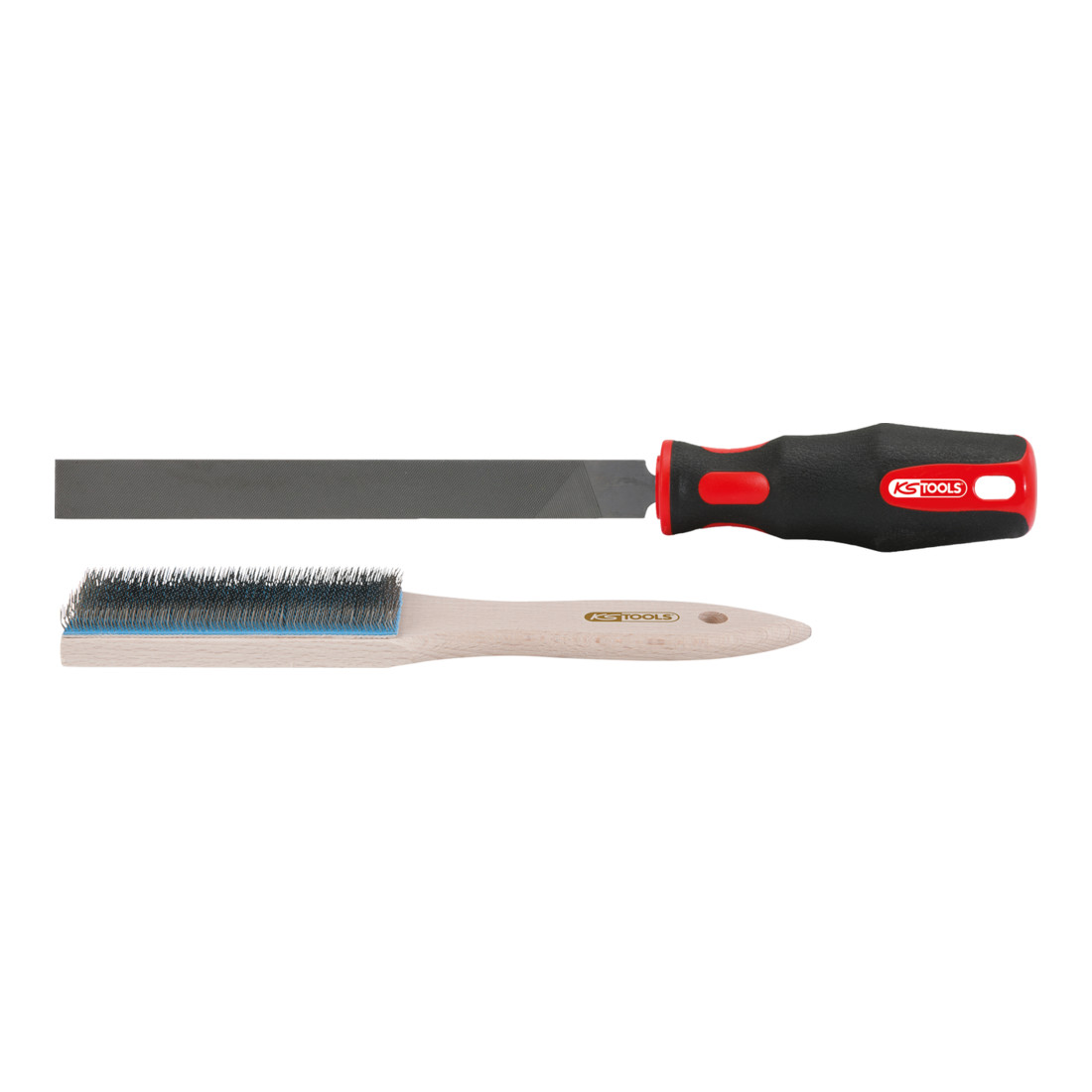 Lime plate avec brosse à lime, 2 pcs.