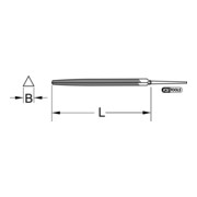 Lame de limage triangulaire KS Tools, forme C-3