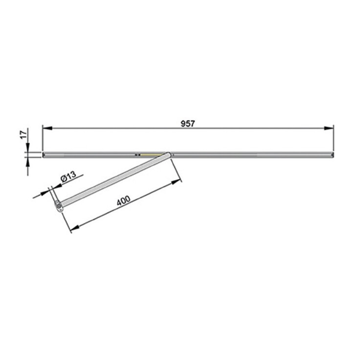 Limiteur d'ouverture de porte Athmer Porti f. Doorleaft-B.709-959mm Cadres en acier 120Grad