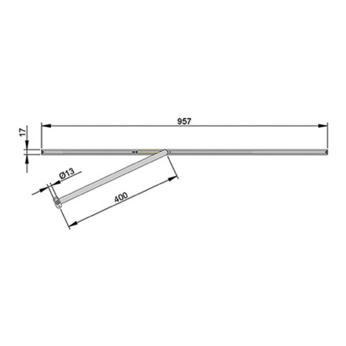 Limiteur d'ouverture de porte Athmer Porti f. Doorleaft-B.709-959mm Cadres en bois 120Grad