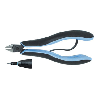 LINDSTRÖM Elektronica-zijsnijtang, bekken met uitsparing, spitse kop, KW, Totale lengte: 135 mm