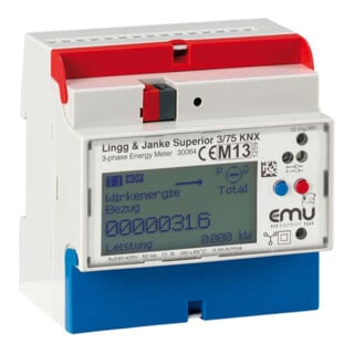 Lingg & Janke Energiezähler Superior KNX REG 3-Phasen 3x230/400V 0,25-5(75)A Klasse B