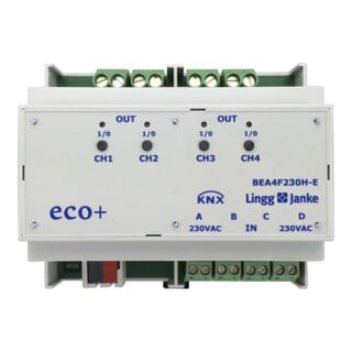 Lingg & Janke Entrée/Sortie binaire BEA4F230H-E 4 canaux 230VAC/DC 16A