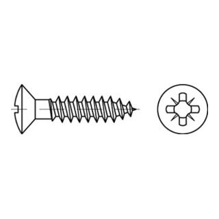 Linsensenkkopf-Spanplattenschraube PZ, Messing, blank