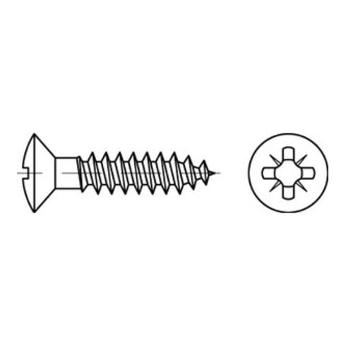 Linsensenkkopf-Spanplattenschraube PZ, Messing, blank