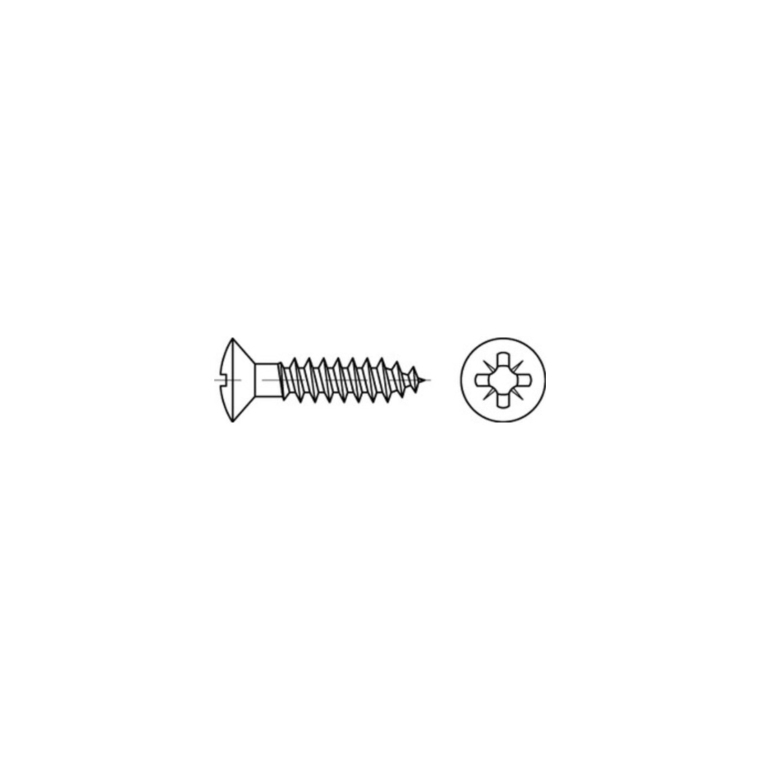 Linsensenkkopf-Spanplattenschraube PZ, Messing, blank