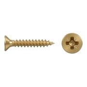 Linsensenkkopf-Spanplattenschraube PZ, Messing, blank-1