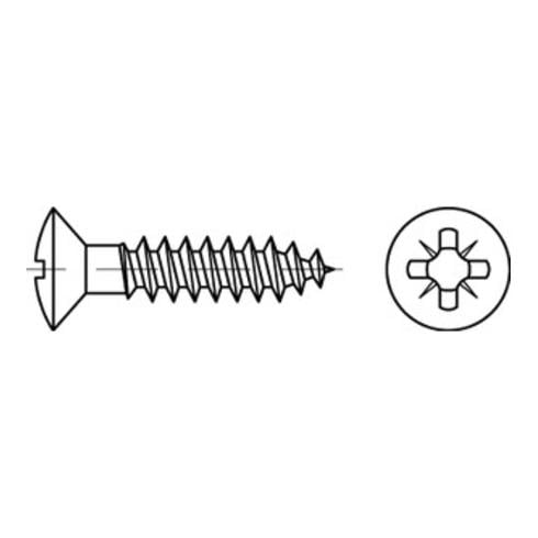 Linsensenkkopf-Spanplattenschraube PZ, Messing, blank