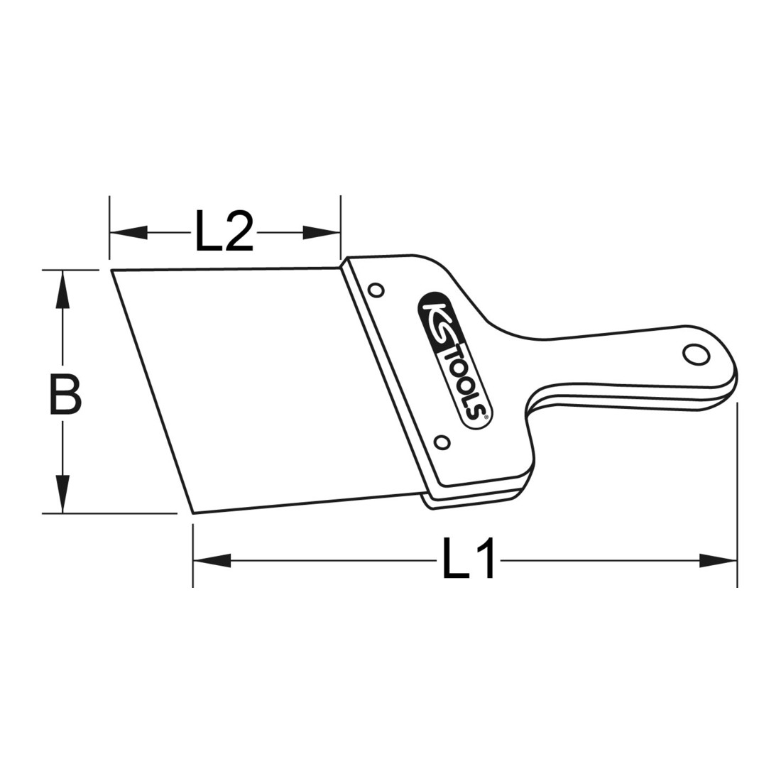 Outils KS BRONZEplus Spatule large à lame rigide BRONZEplus