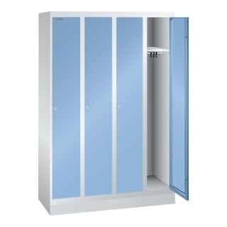 Lista Garderobenschrank (BxTxH) 1200x500x1800mm 4 Abteile R7035/R5012