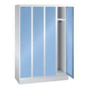 Lista Garderobenschrank (BxTxH) 1200x500x1800mm 4 Abteile R7035/R5012
