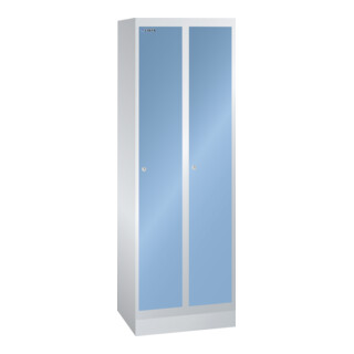 Lista Garderobenschrank (BxTxH) 600x500x1800mm 2 Abteile R7035/R5012