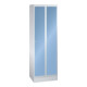 Lista Garderobenschrank (BxTxH) 600x500x1800mm 2 Abteile R7035/R5012-1