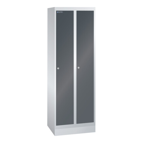 Lista Garderobenschrank (BxTxH) 600x500x1800mm 2 Abteile R7035/R7016