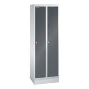 Lista Garderobenschrank (BxTxH) 600x500x1800mm 2 Abteile R7035/R7016