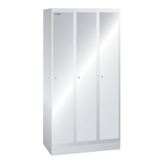 Lista Garderobenschrank (BxTxH) 900x500x1800mm 3 Abteile R7035