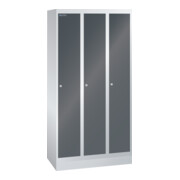 Lista Garderobenschrank (BxTxH) 900x500x1800mm 3 Abteile R7035/R7016