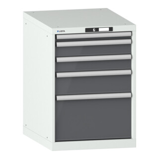 Lista Schubladenschrank 27x36E (BxTxH) 564x725x800mm KEY Lock R7035/N6502