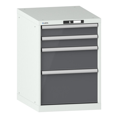 Lista Schubladenschrank 27x36E (BxTxH) 564x725x800mm KEY Lock R7035/N6502