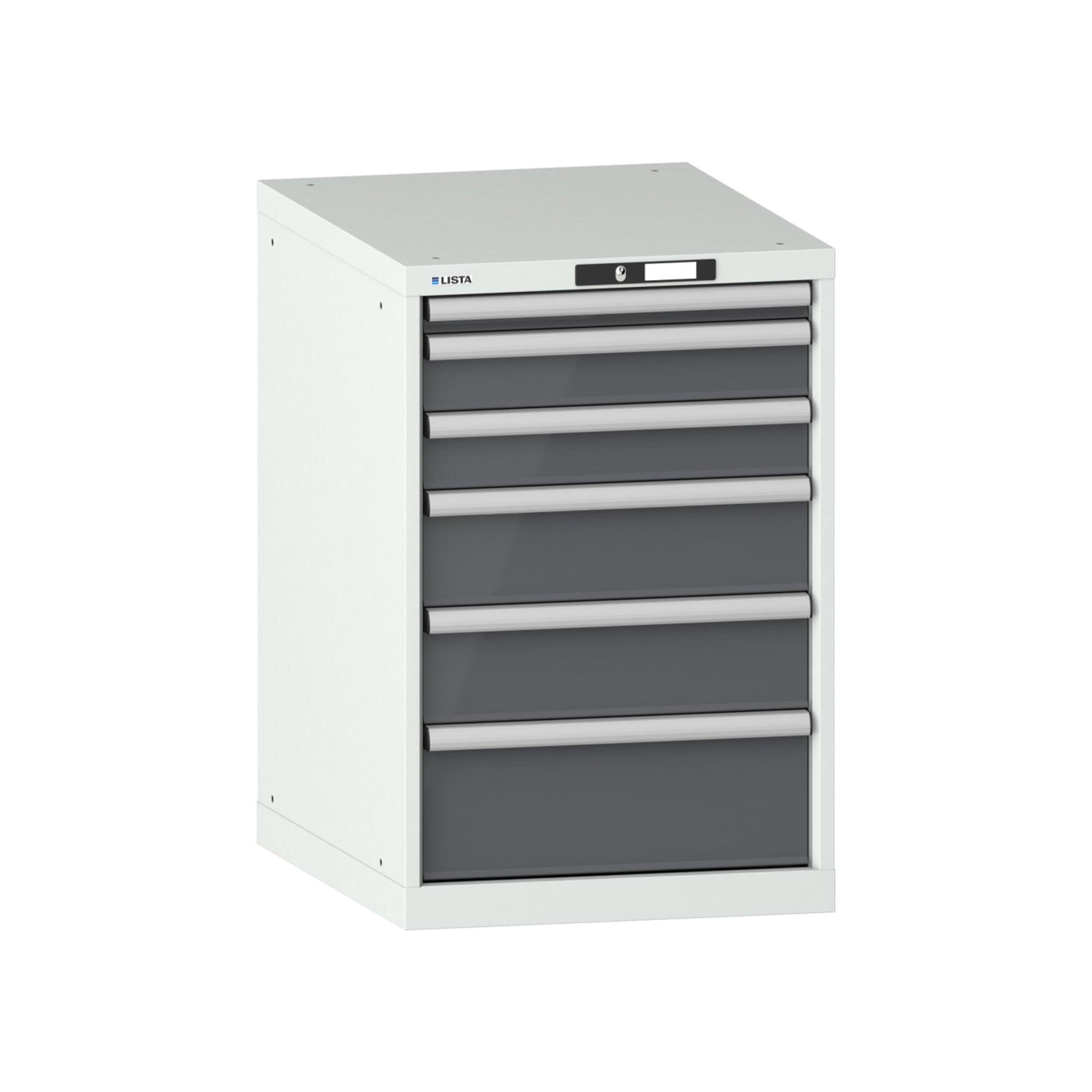 Lista Schubladenschrank 27x36E (BxTxH) 564x725x850mm KEY Lock R7035/N6502