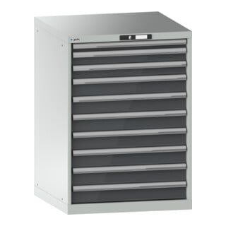 Lista Schubladenschrank 36x36E (BxTxH) 717x725x1000mm KEY Lock R7035/N6502