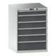 Lista Schubladenschrank 36x36E (BxTxH) 717x725x1000mm KEY Lock R7035/N6502-1