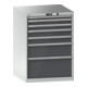 Lista Schubladenschrank 36x36E (BxTxH) 717x725x1000mm KEY Lock R7035/N6502-1