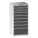 Lista Schubladenschrank 36x36E (BxTxH) 717x725x1450mm KEY Lock R7035/N6502-1