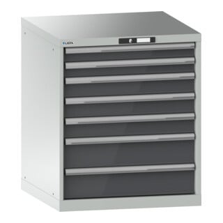 Lista Schubladenschrank 36x36E (BxTxH) 717x725x850mm KEY Lock R7035/N6502