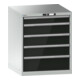 Lista Schubladenschrank 36x36E (BxTxH) 717x725x850mm KEY Lock R7035/N6502-1