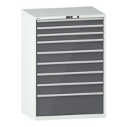 Lista Schubladenschrank 54x36E (BxTxH) 1023x725x1450mm KEY Lock R7035/N6502