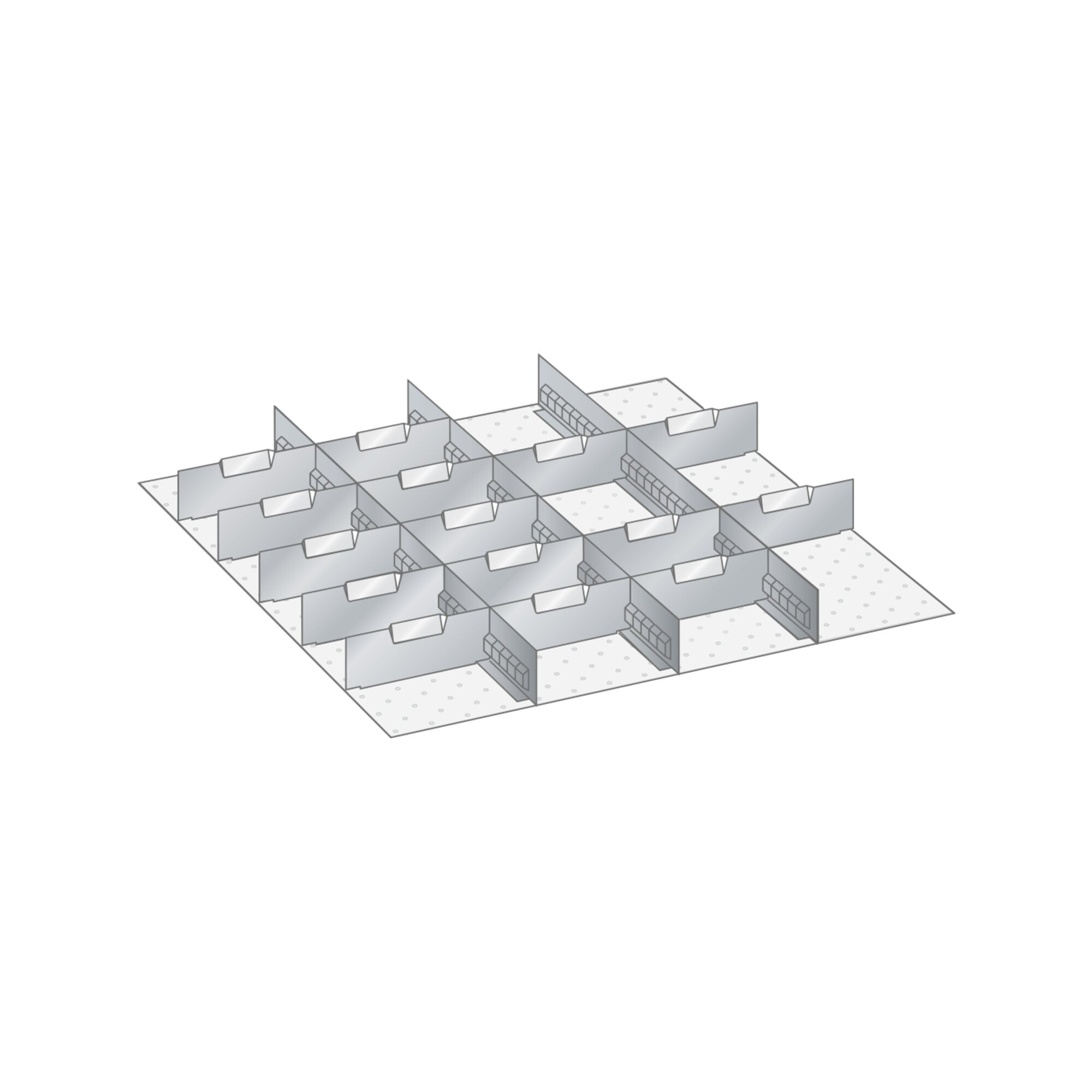 Lista Set Schlitzwände und Trennbleche 36x36E (BxTxFH) 612x612x75mm