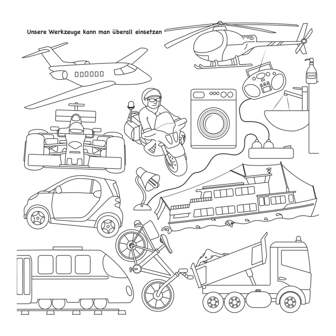 Livre de coloriage d’outils pour enfants KS Tools