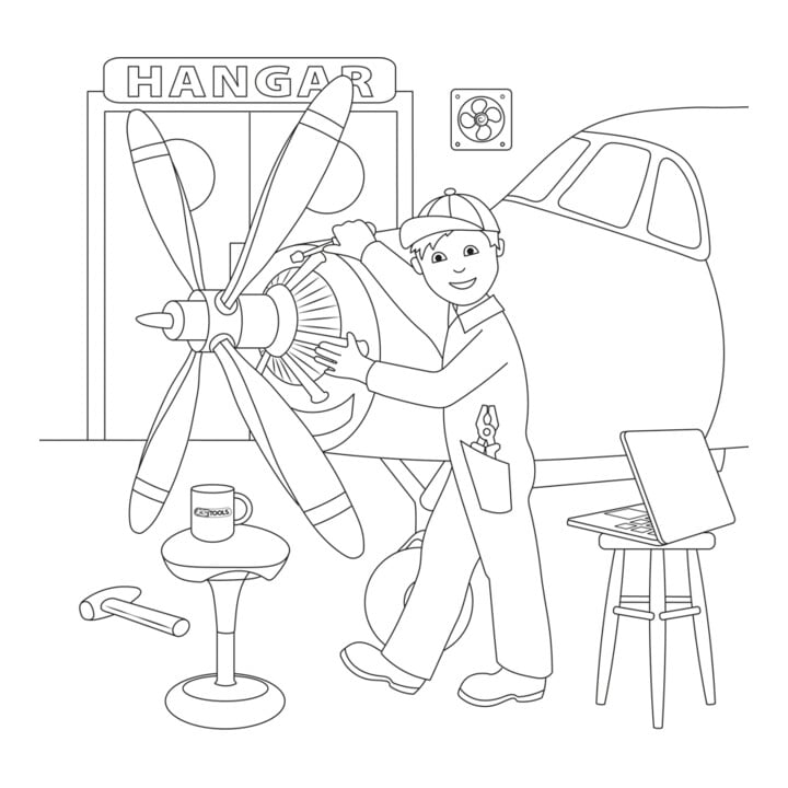 Livre de coloriage d’outils pour enfants KS Tools