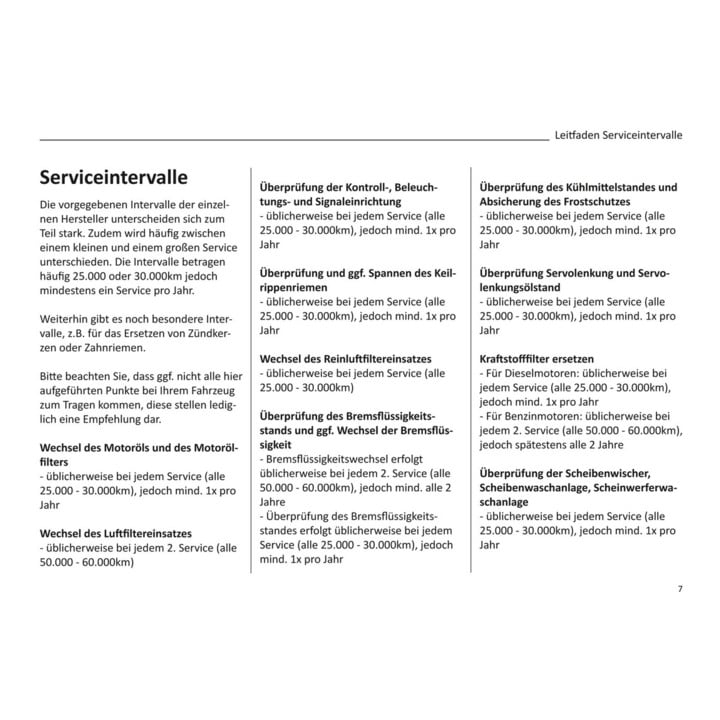 Livret de service et d'entretien Eichner
