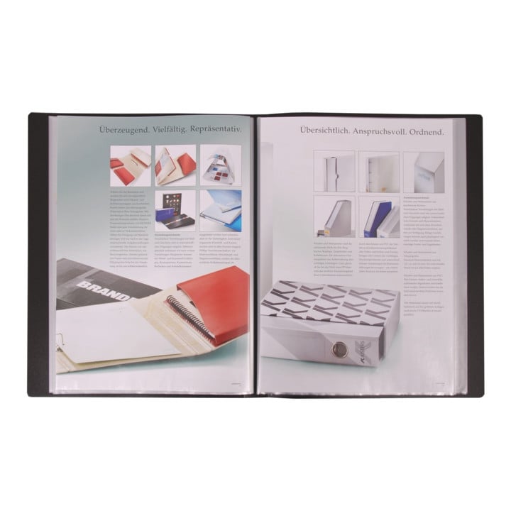 Livrets de présentation Eichner avec poche avant, noir, H