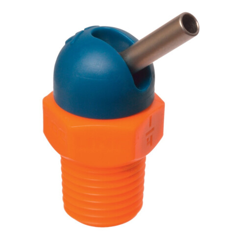 LOC-LINE Buse haute pression CD pour tuyau de refroidissement 1/4" 70bar, diamètre 1,6x6,4mm bleu-orange