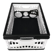 Lockweiler Klappbox L500xB360xH240mm mit 2 Griffen und Flaschenhalter schwarz-grau-4