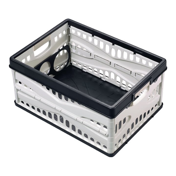 Lockweiler Klappbox L500xB360xH240mm mit 2 Griffen und Flaschenhalter schwarz-grau