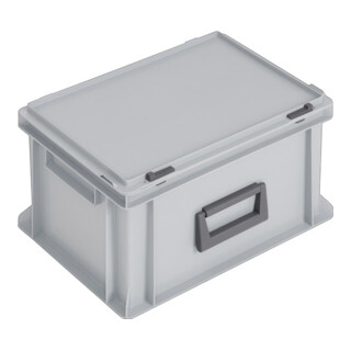 Lockweiler Kunststoffkoffer 20l PP m.1Griff L400xB300xH233mm grau stapelbar