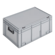 Lockweiler Kunststoffkoffer 55l PP m.2Griffen L600xB400xH293mm grau stapelbar
