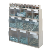 Lockweiler Magasin transparent bleu B600×P62×H77mm 9xGr.A PS