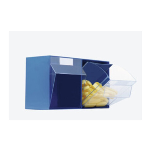 Lockweiler Magasin transparent bleu B600×P62×H77mm 9xGr.A PS