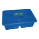 Lockweiler Werkzeugtragekasten L385xB275xH140mm mit 3Fächern mit Maßleiste cm/Zoll blau