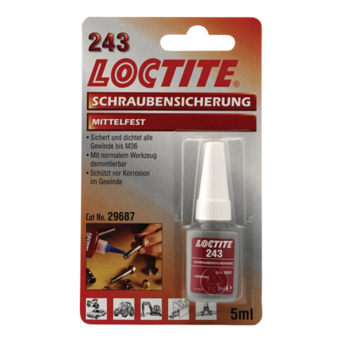 Loctite 243 Bloc-écrou moyen 5ml