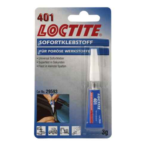Loctite 401 Sofortkleber farblos 3gr Blister