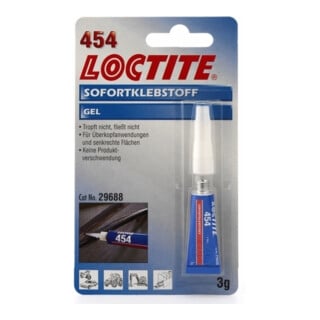 Loctite 454 Sofortkleber farblos 3gr Tube VE 12