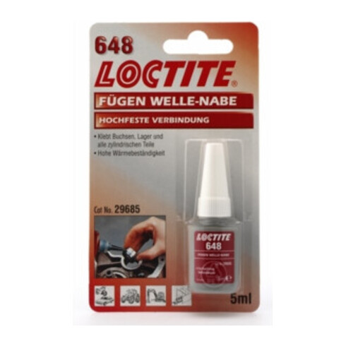 Loctite 648 Colle d’assemblage haute-fidélité vert 5 g flacon